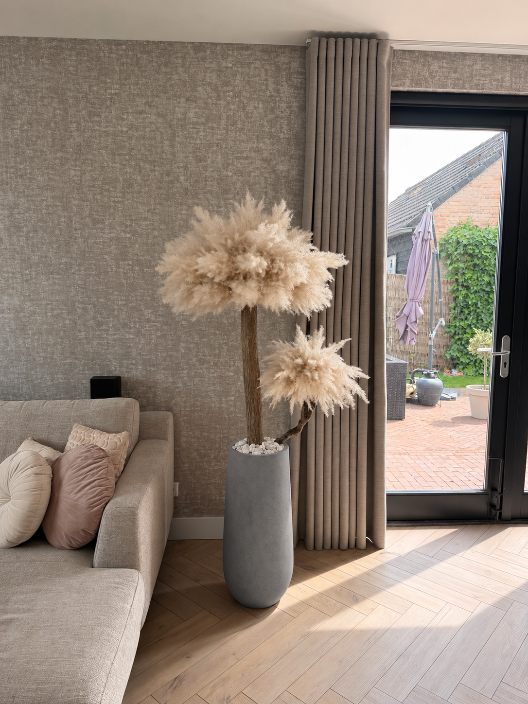 Pampas monarch (grijze pot) direct leverbaar