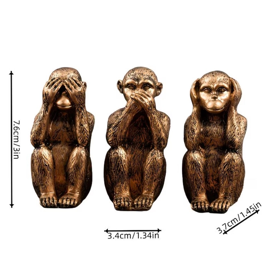 Horen/zien/zwijgen aapjes