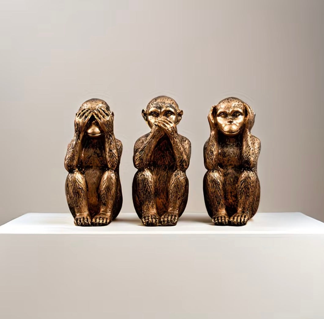 Horen/zien/zwijgen aapjes